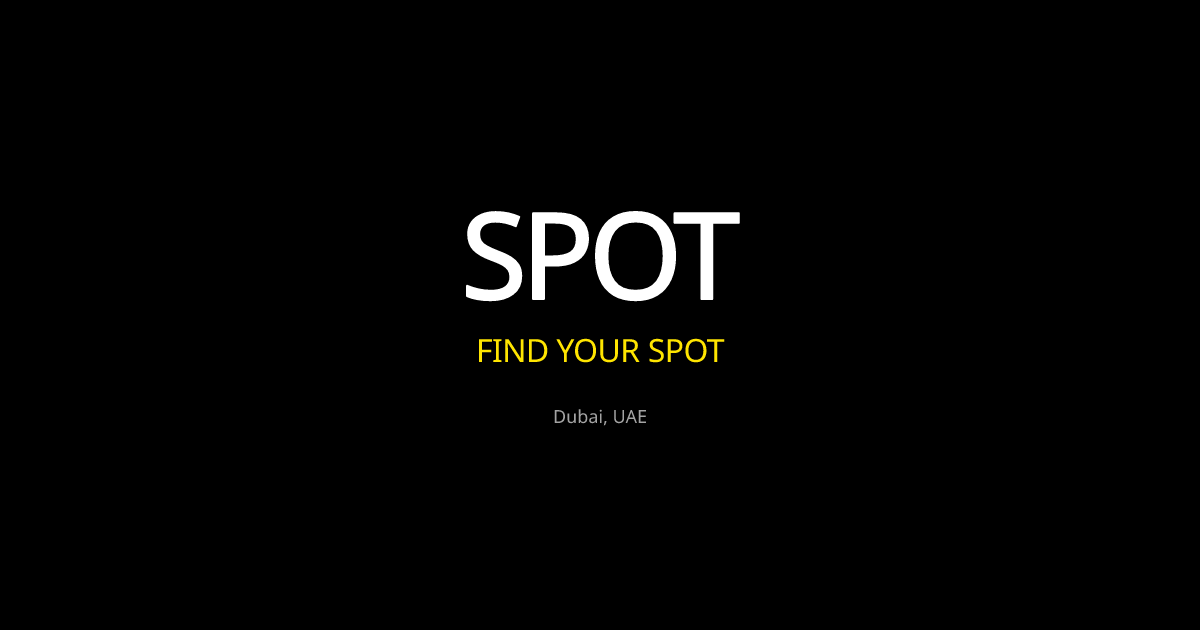 SPOT — Find Your Spot